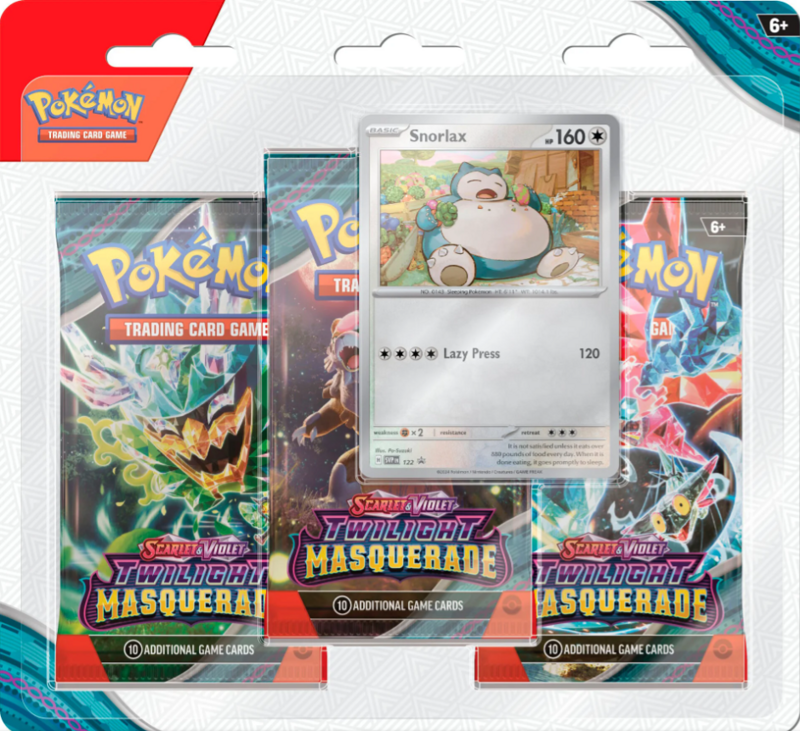Pokemon Twilight Masquerade: 3 Pack Blister Snorlax