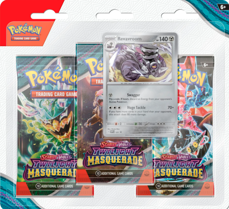 Pokemon Twilight Masquerade: 3 Pack Blister Revavroom