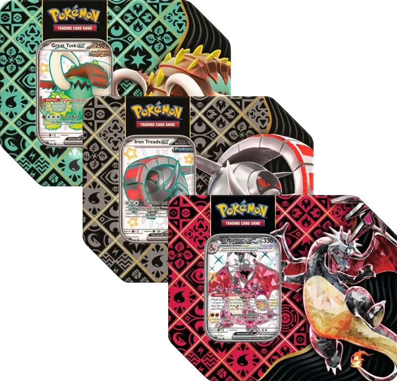 Pokemon Paldean Fates Large Tin Set of 3 (5 Boosters)
